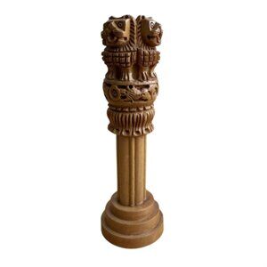 Wooden Ashok Stambh Pillar NWOT